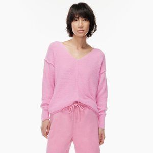 Aritzia Hush Knit V-Neck Sweater